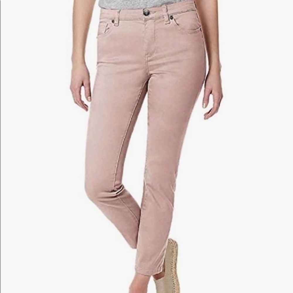 Buffalo David Bitton Aubrey pink mid rise capri denim jeans size 4/27